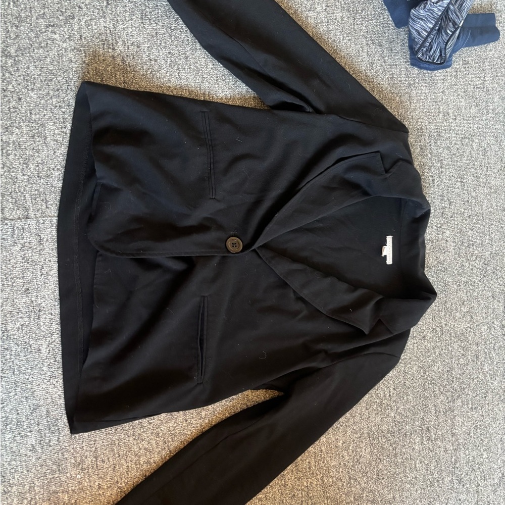 Black Blazer with Button Closure
